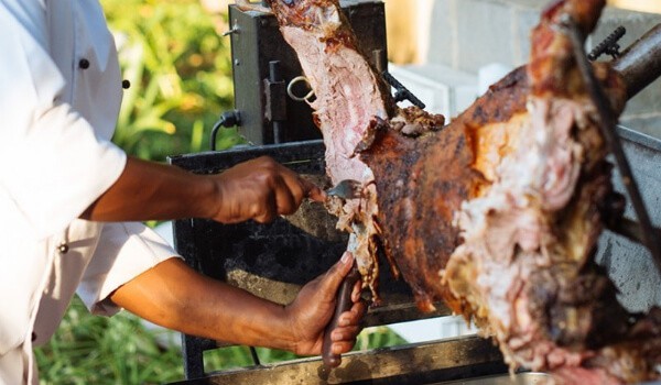 Lamb Spitbraai Roast Carving